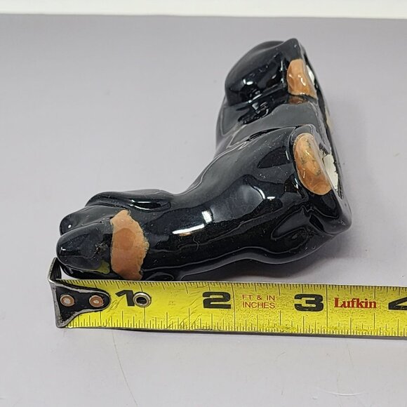 Ceramic Black Dachshund Figurine Dog Statue Home Decor - Picture 9 of 9